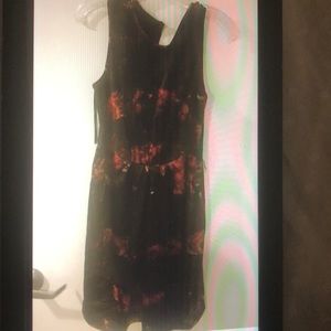 Calvin Klein dress black floral 16 NWT